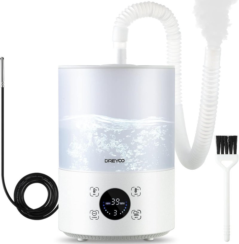 Dreyoo Smart Reptile Fogger Humidifiers with Humidity Control, Reptile Terrarium Humidifier Smart Touch, 3 Grades Adjustable Fogger with Hose for Reptile Amphibians Herps Snakes Plants - Image 1